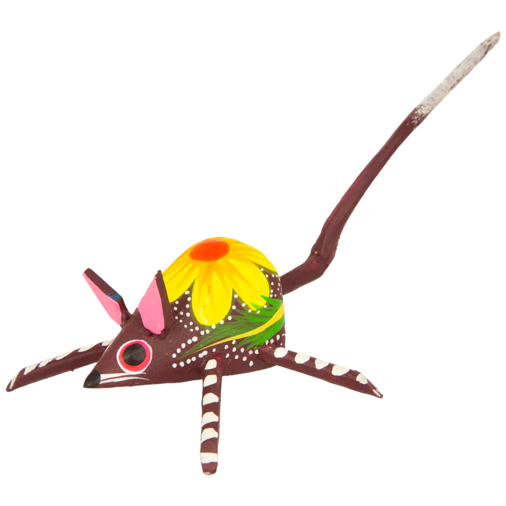 Hand Painted Mouse Wooden Figurine - Image 10