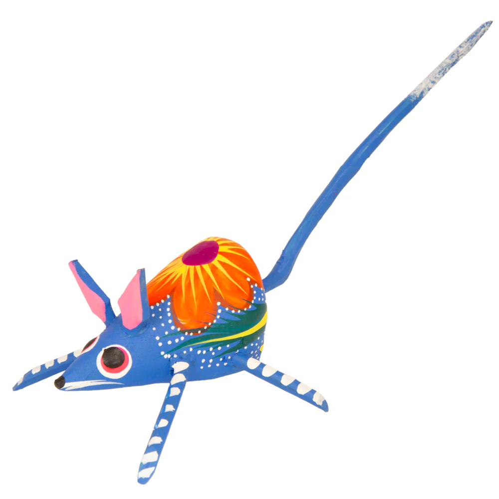 Hand Painted Mouse Wooden Figurine - Image 11