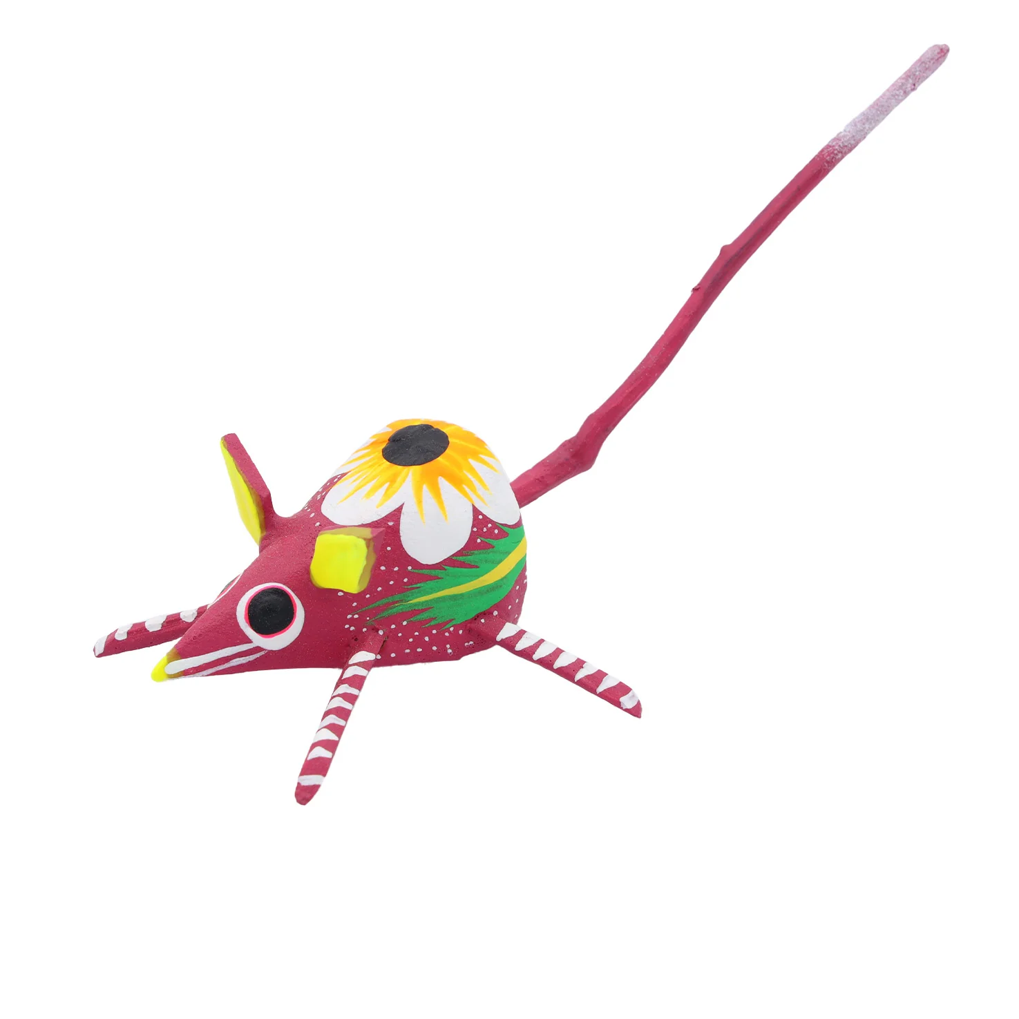 Hand Painted Mouse Wooden Figurine - Image 5