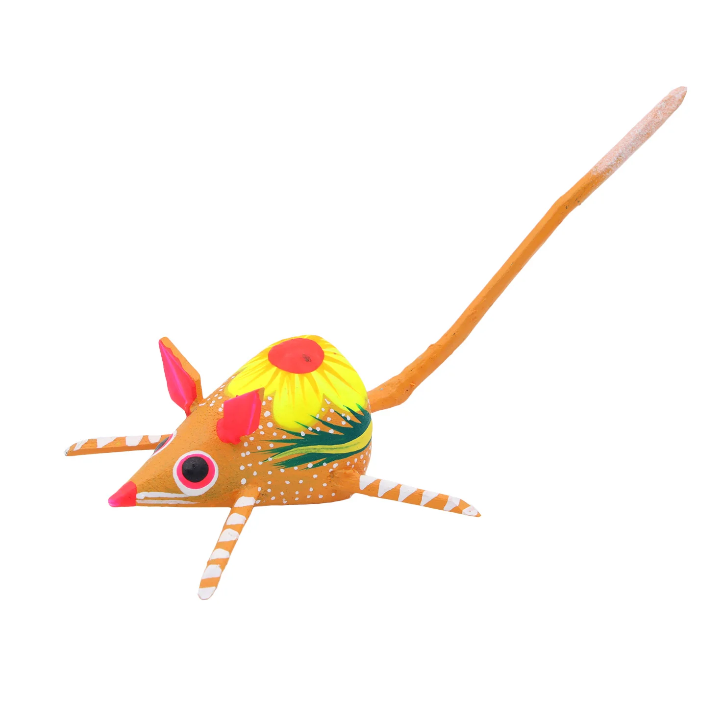 Hand Painted Mouse Wooden Figurine - Image 8