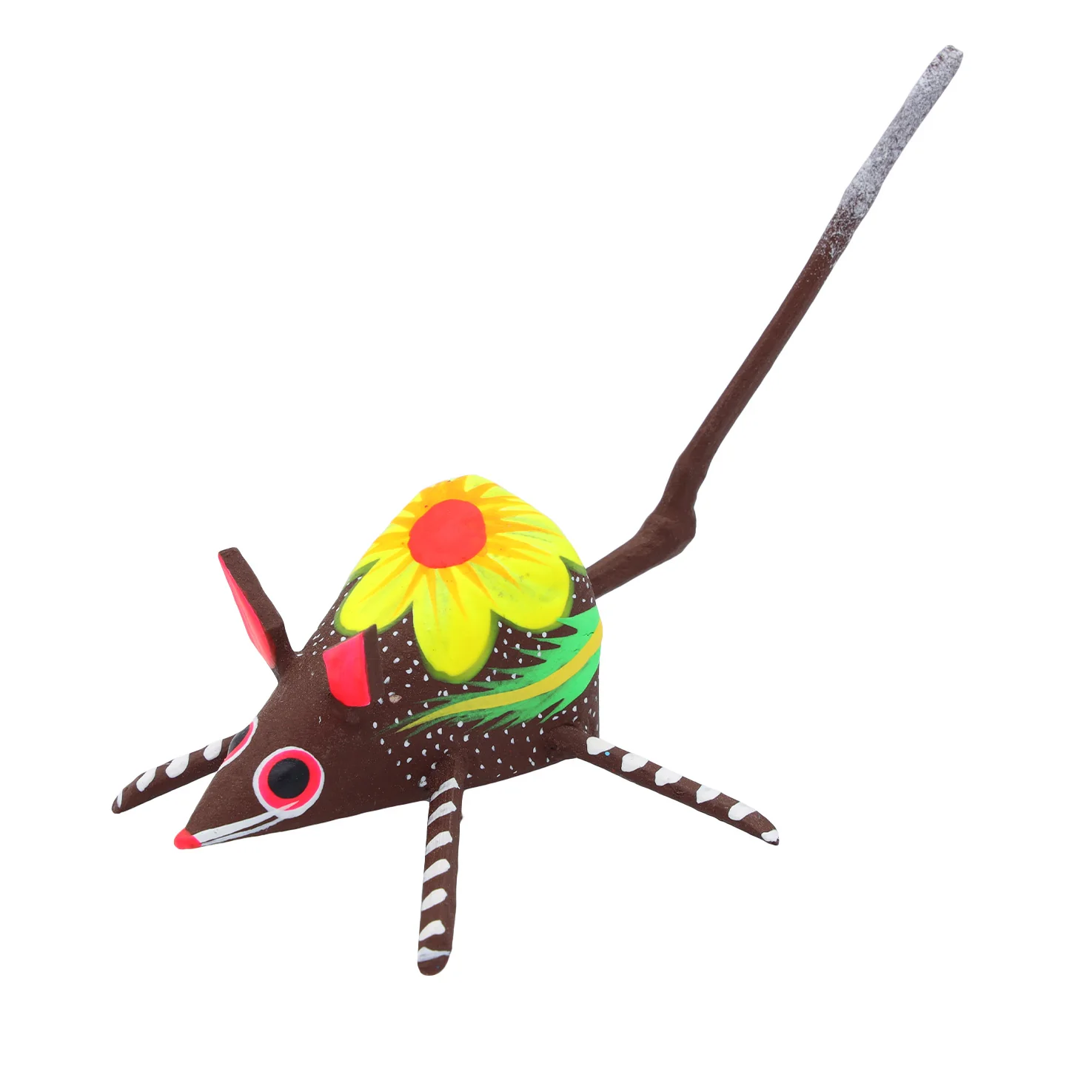 Hand Painted Mouse Wooden Figurine - Image 9