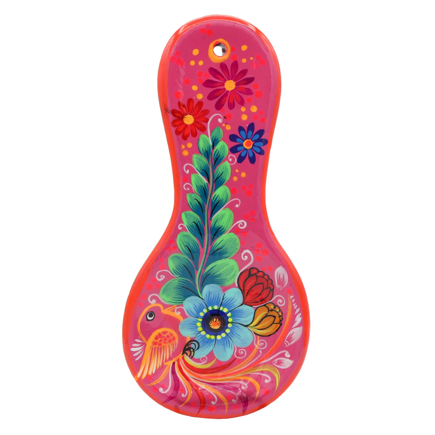 Hand-Painted Xalitla Clay Decorative Spoon Rest - Image 10