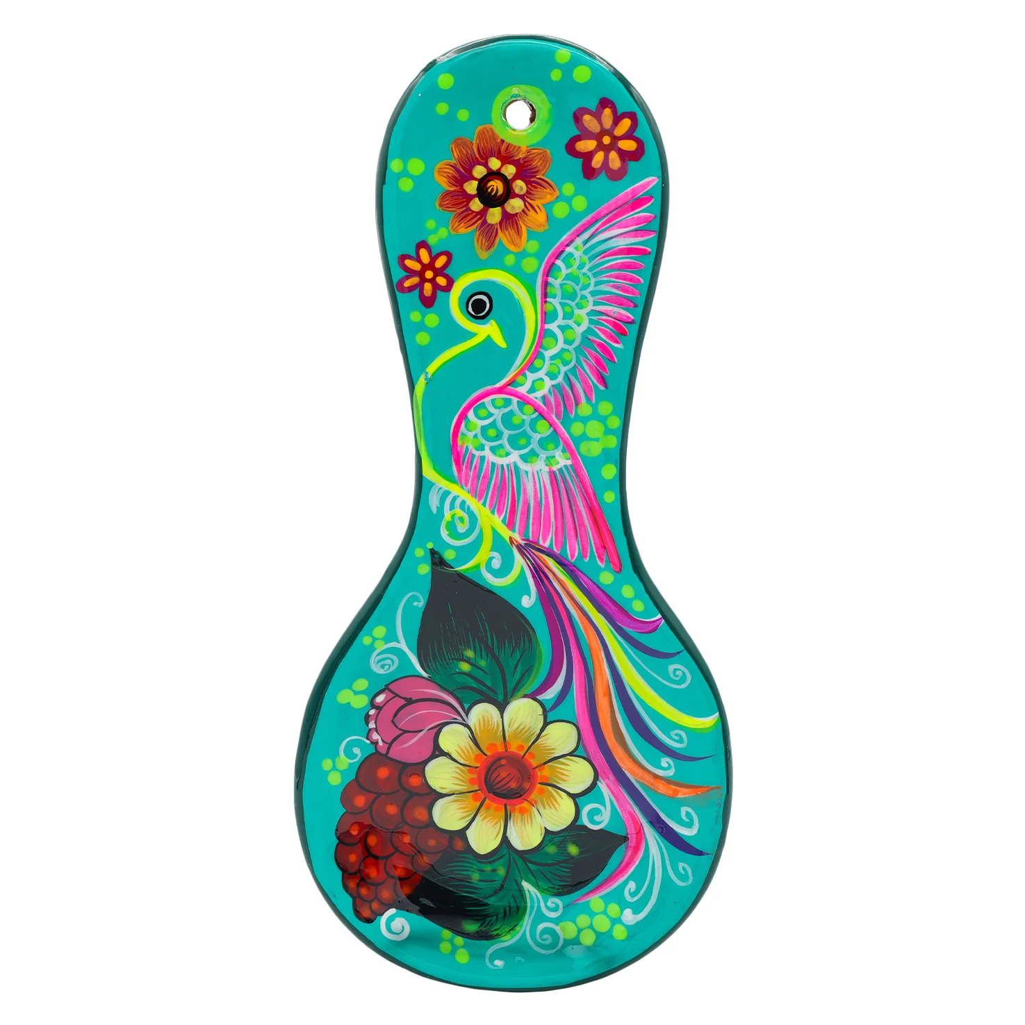 Hand-Painted Xalitla Clay Decorative Spoon Rest - Image 11