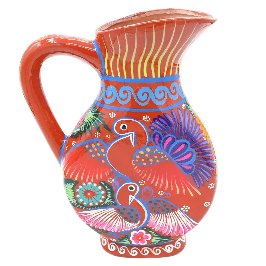 Hand-Painted Xalitla Clay Pitcher - Image 10
