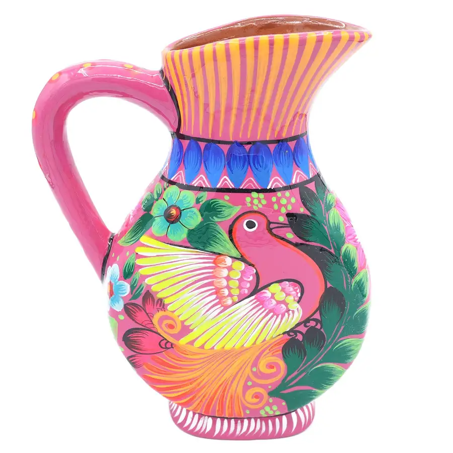Hand-Painted Xalitla Clay Pitcher - Image 11