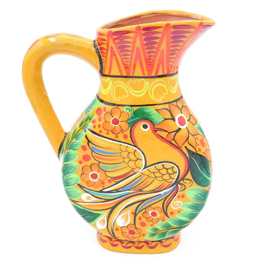 Hand-Painted Xalitla Clay Pitcher - Image 13