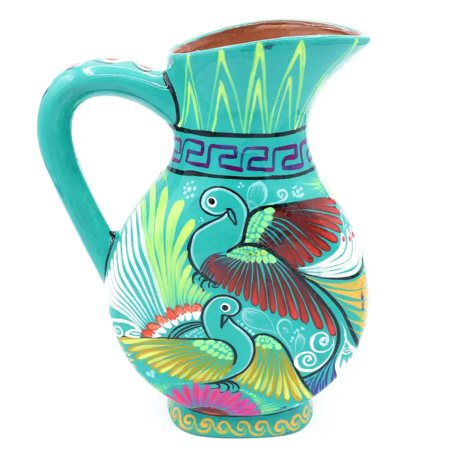 Hand-Painted Xalitla Clay Pitcher - Image 14