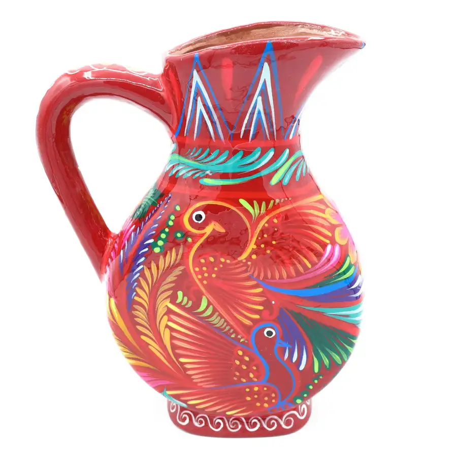 Hand-Painted Xalitla Clay Pitcher - Image 15