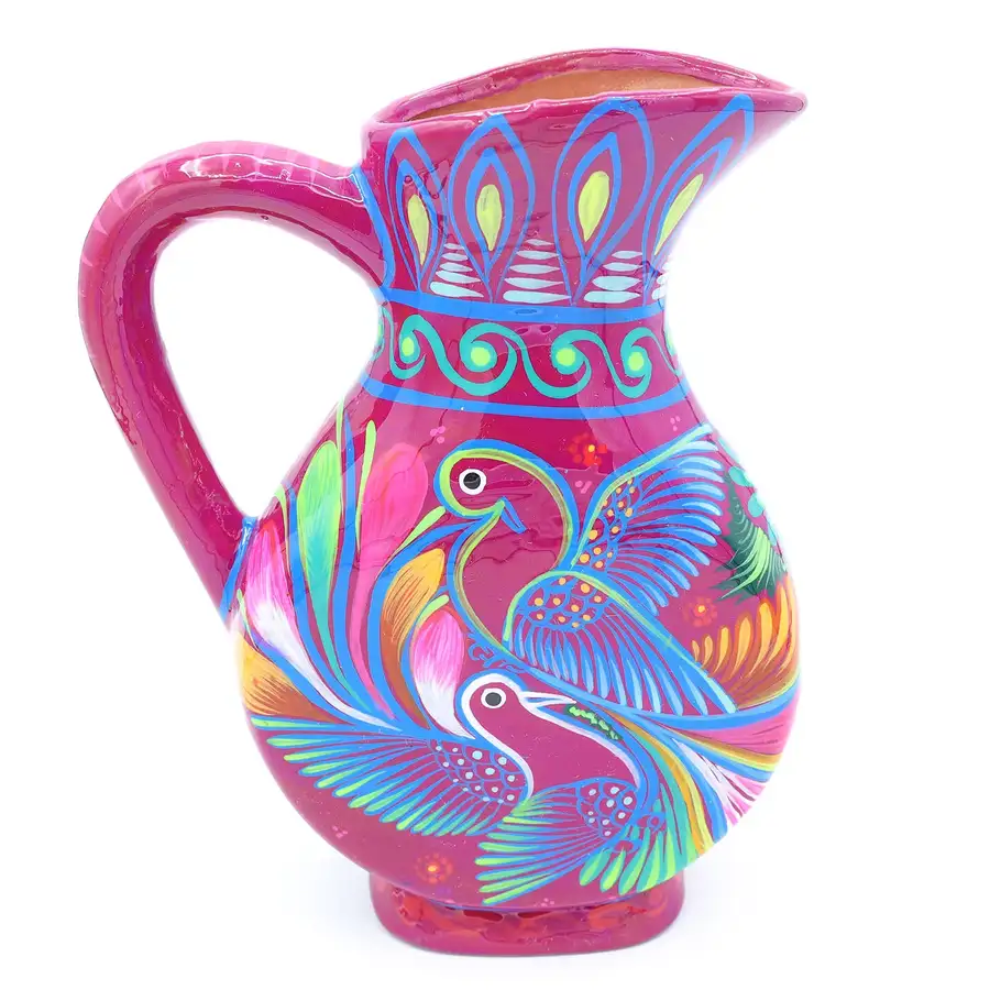 Hand-Painted Xalitla Clay Pitcher - Image 17