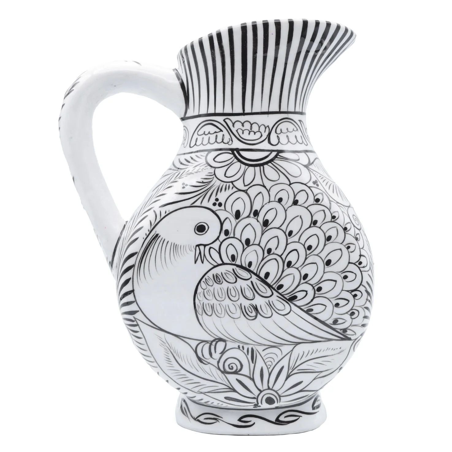 Hand-Painted Xalitla Clay Pitcher - Image 20