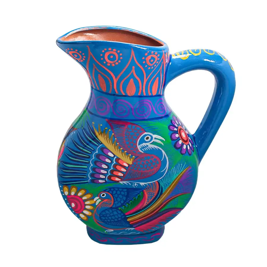 Hand-Painted Xalitla Clay Pitcher - Image 7
