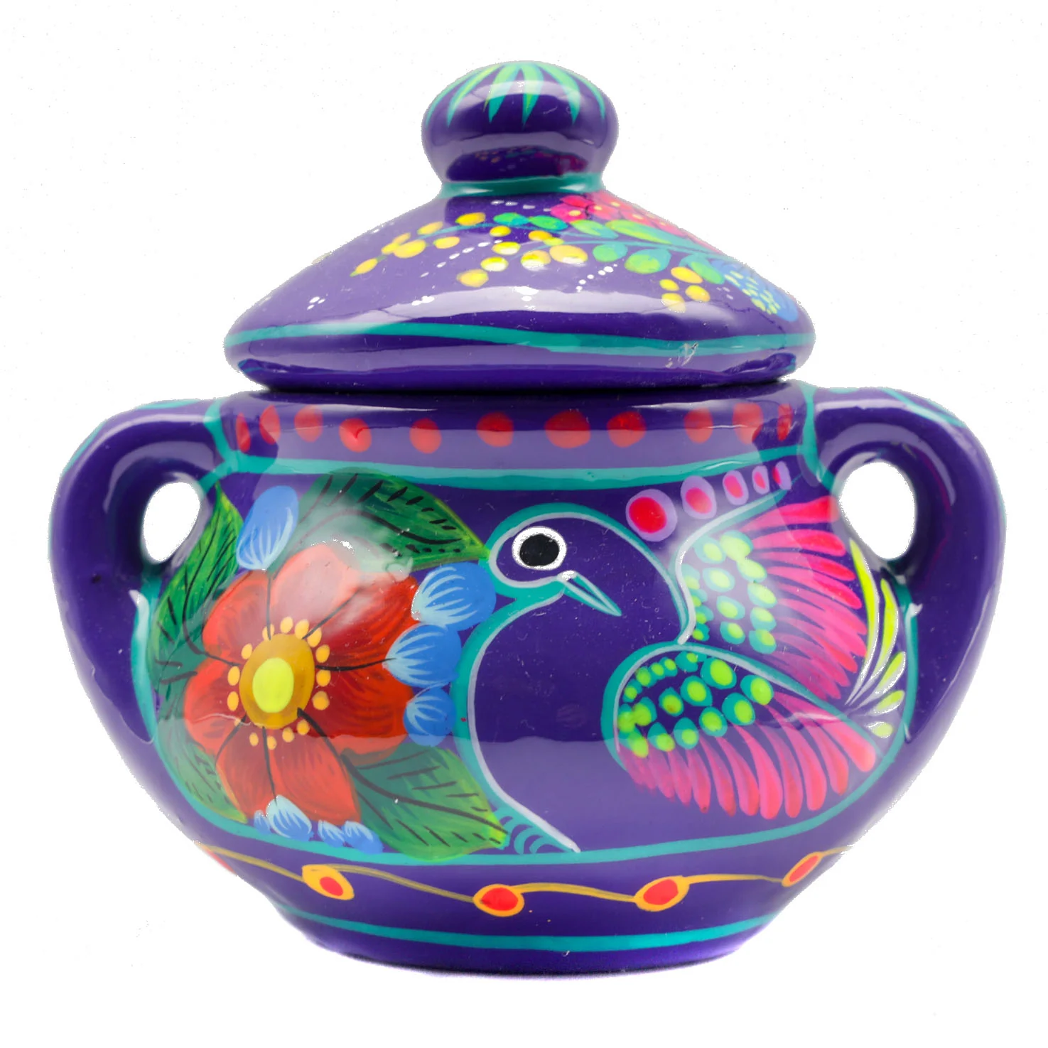 Hand-Painted Xalitla Clay Sugar Bowl - Image 10