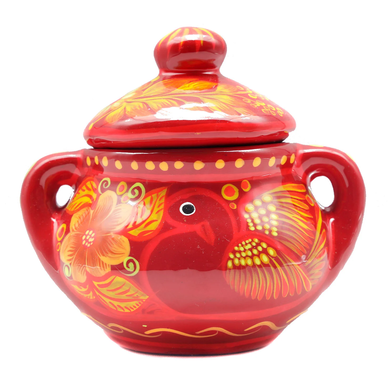 Hand-Painted Xalitla Clay Sugar Bowl - Image 8