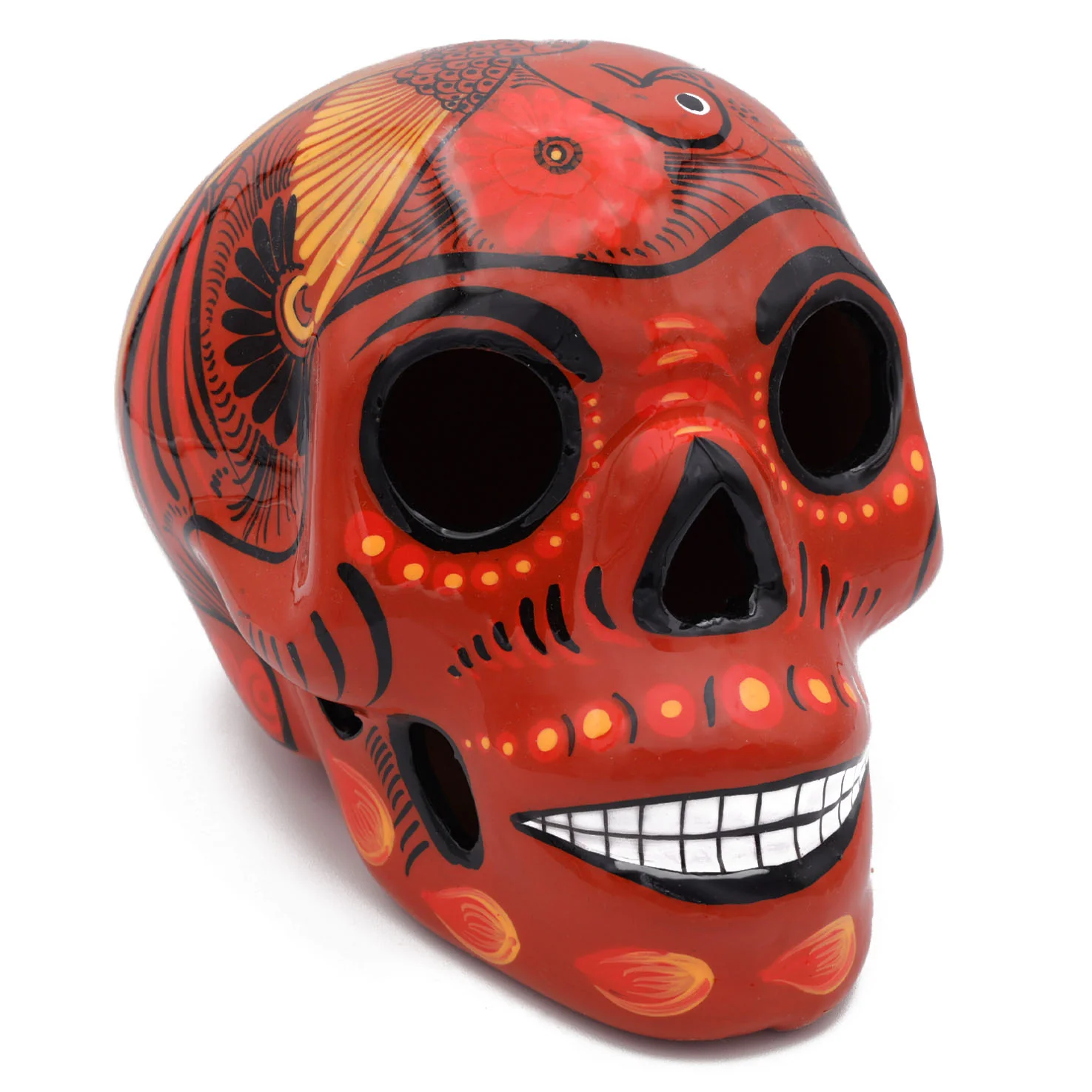 Large Hand Painted Xalitla Clay Sugar Skulls - Image 20