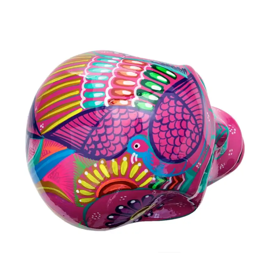 Large Hand Painted Xalitla Clay Sugar Skulls - Image 6