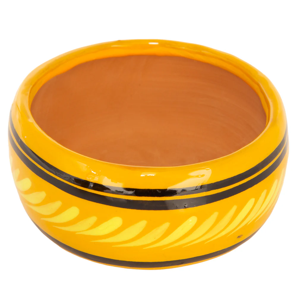 Hand-Painted Xalitla Sun Clay Trinket/Jewelry Box - Image 3