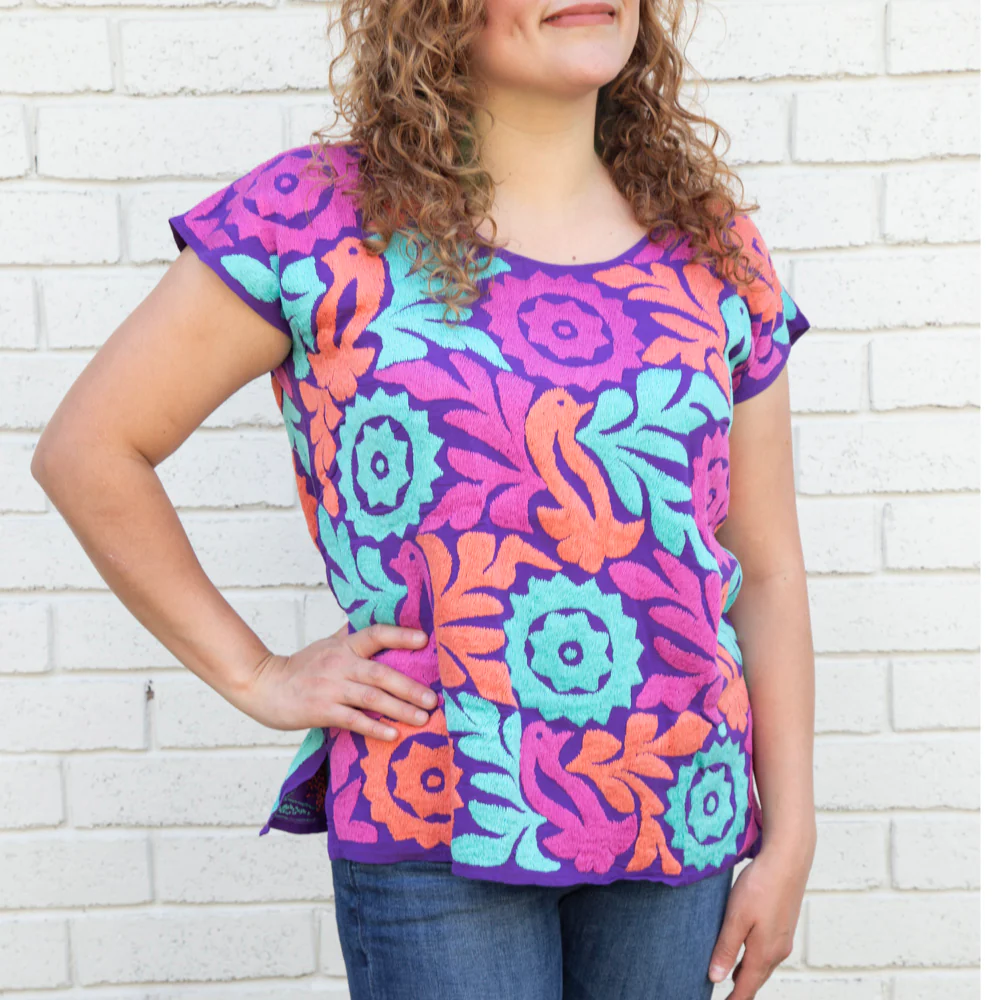 Jalapa Full Embroidery Huipil Blouse - Image 13