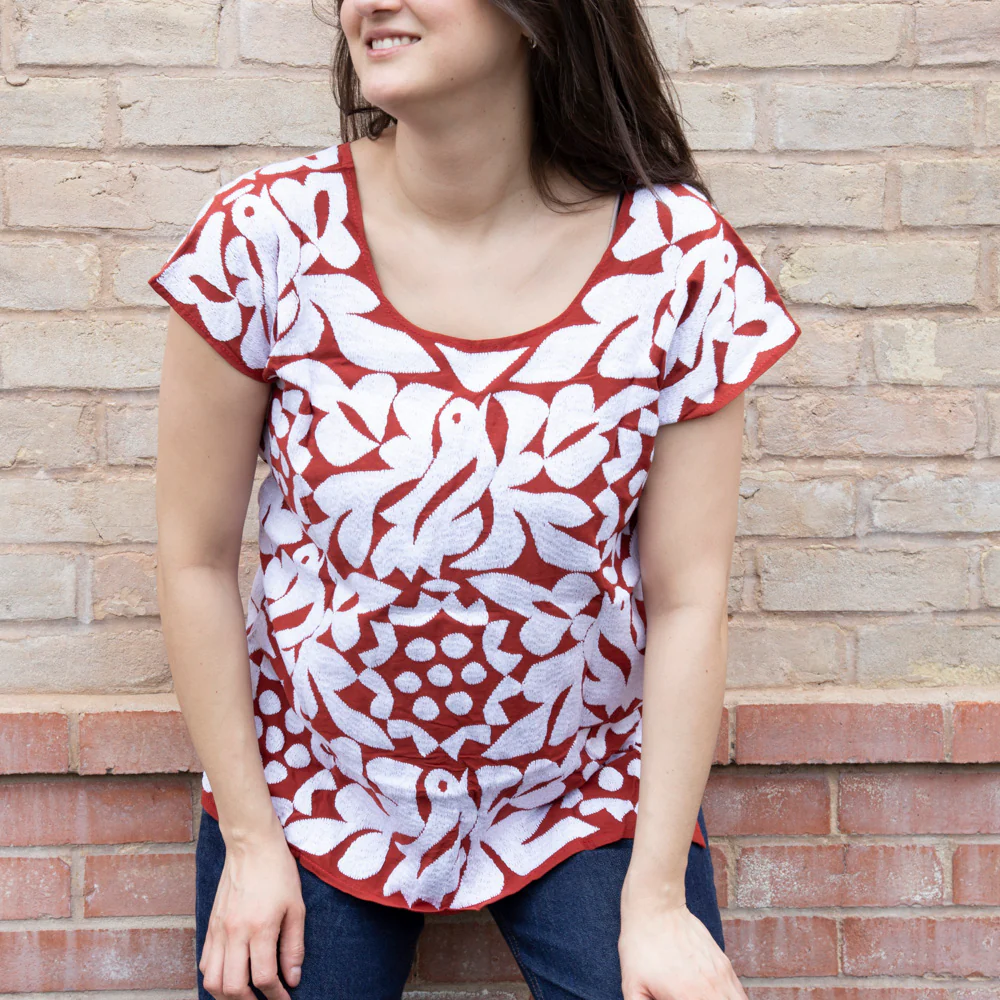 Jalapa Full Embroidery Huipil Blouse - Image 4