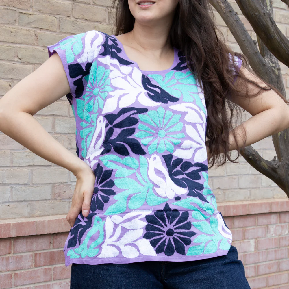 Jalapa Full Embroidery Huipil Blouse - Image 5