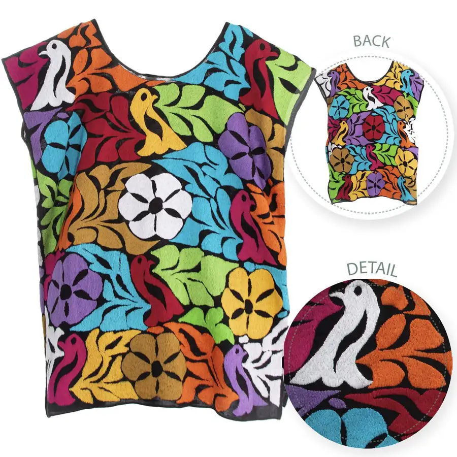 Jalapa Full Embroidery Huipil Blouse - Image 9