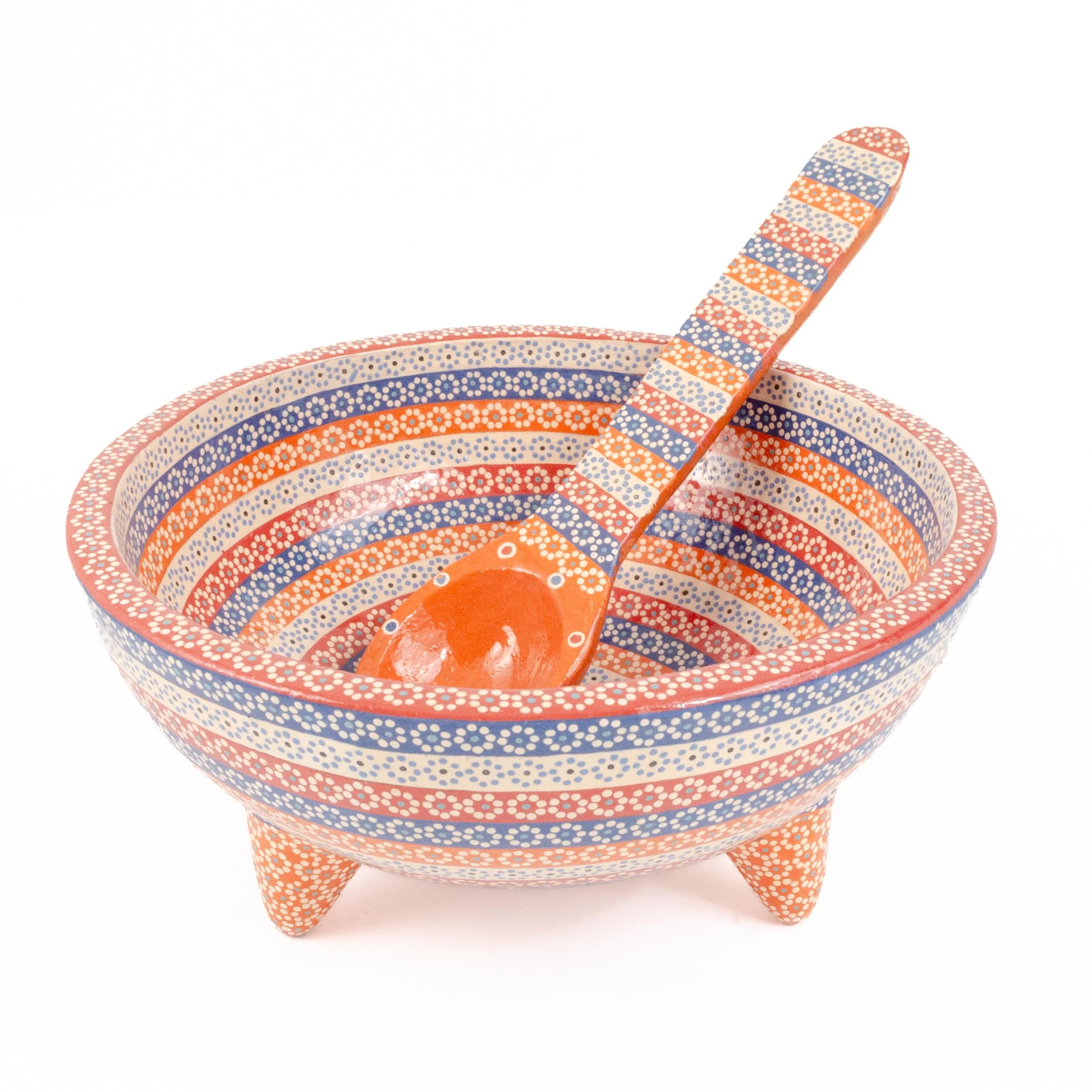 Large Capula Clay Molcajete Bowl and Matching Spoon - Image 10