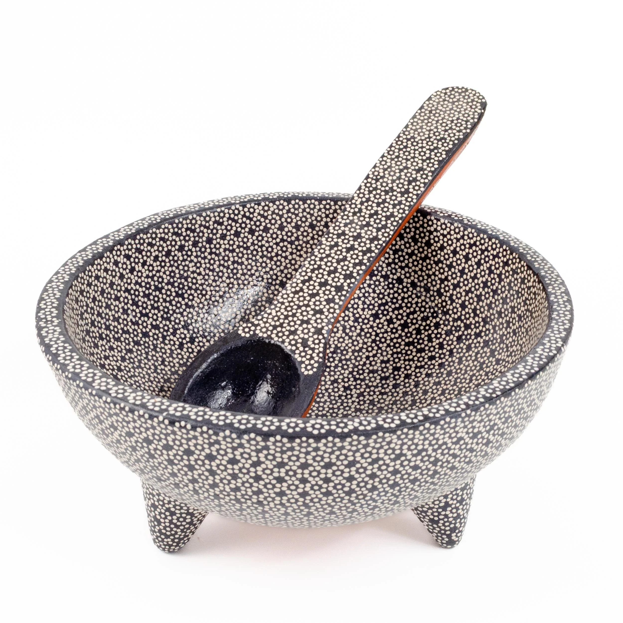 Large Capula Clay Molcajete Bowl and Matching Spoon - Image 14