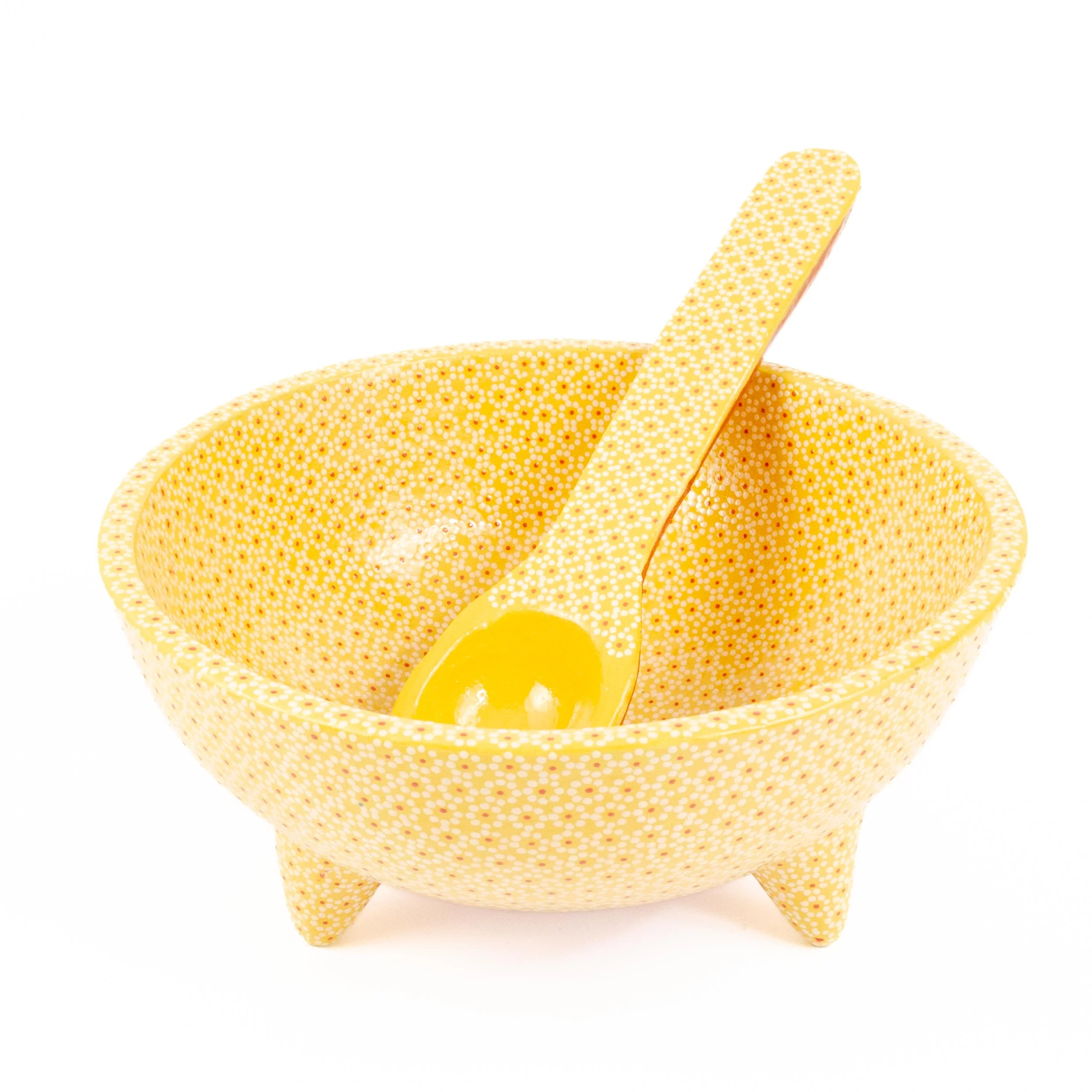 Large Capula Clay Molcajete Bowl and Matching Spoon - Image 17