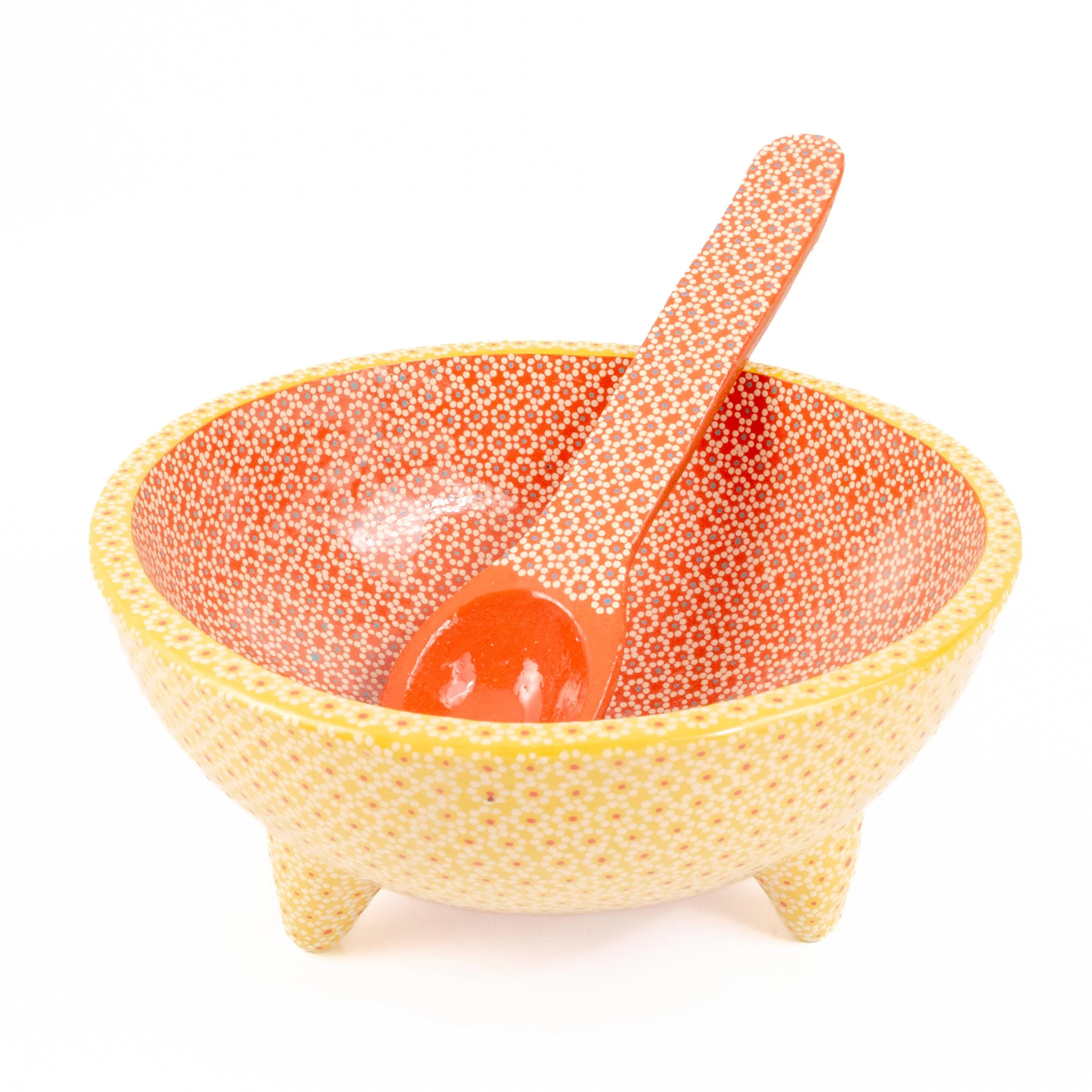 Large Capula Clay Molcajete Bowl and Matching Spoon - Image 18