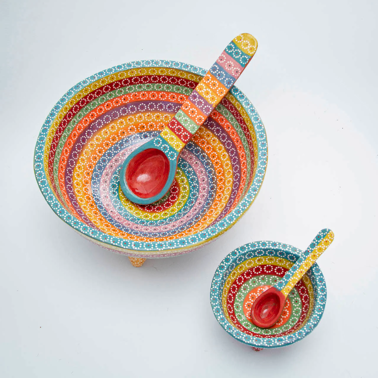 Large Capula Clay Molcajete Bowl and Matching Spoon - Image 9