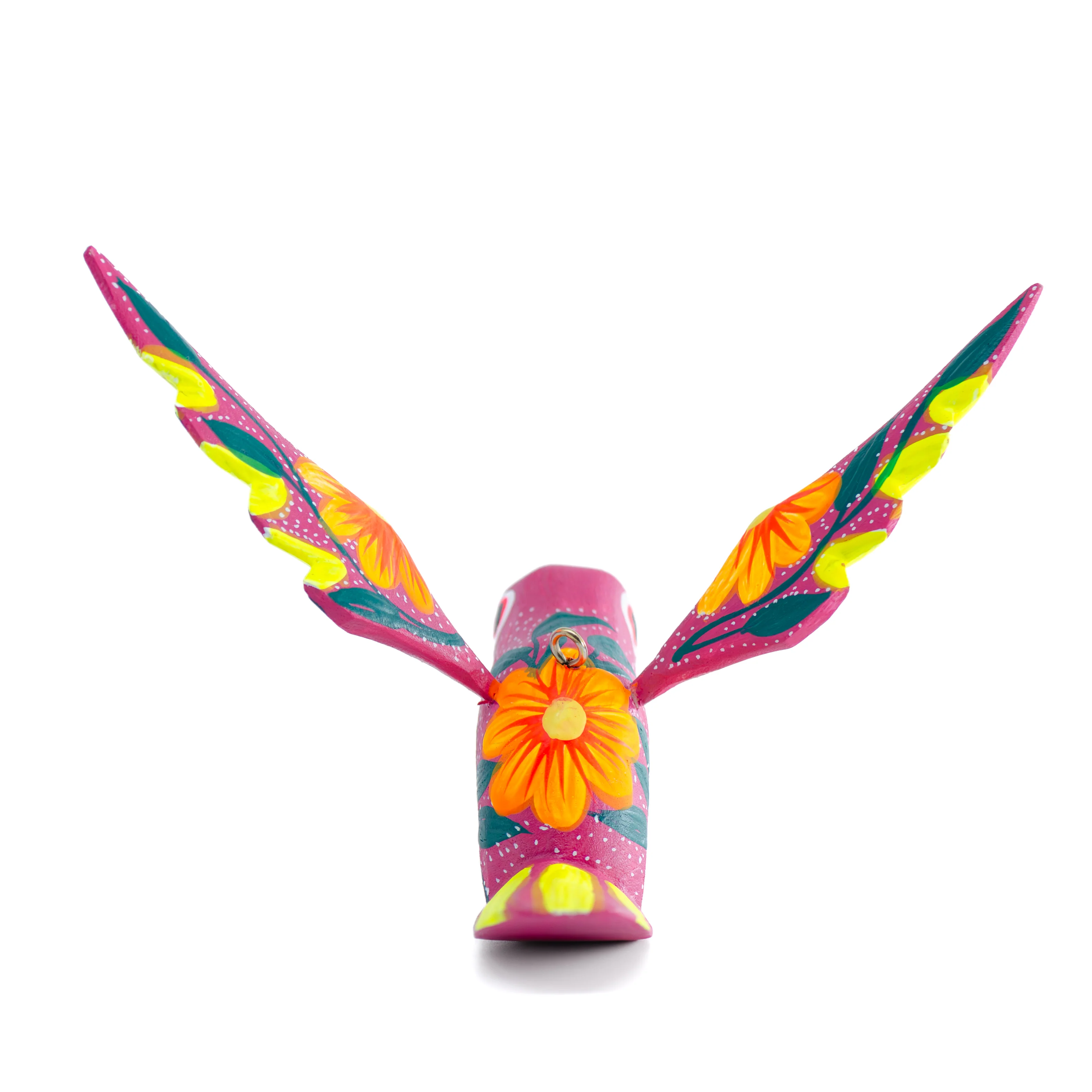 Large Hand Painted Hummingbird Wooden Figurine - Image 5