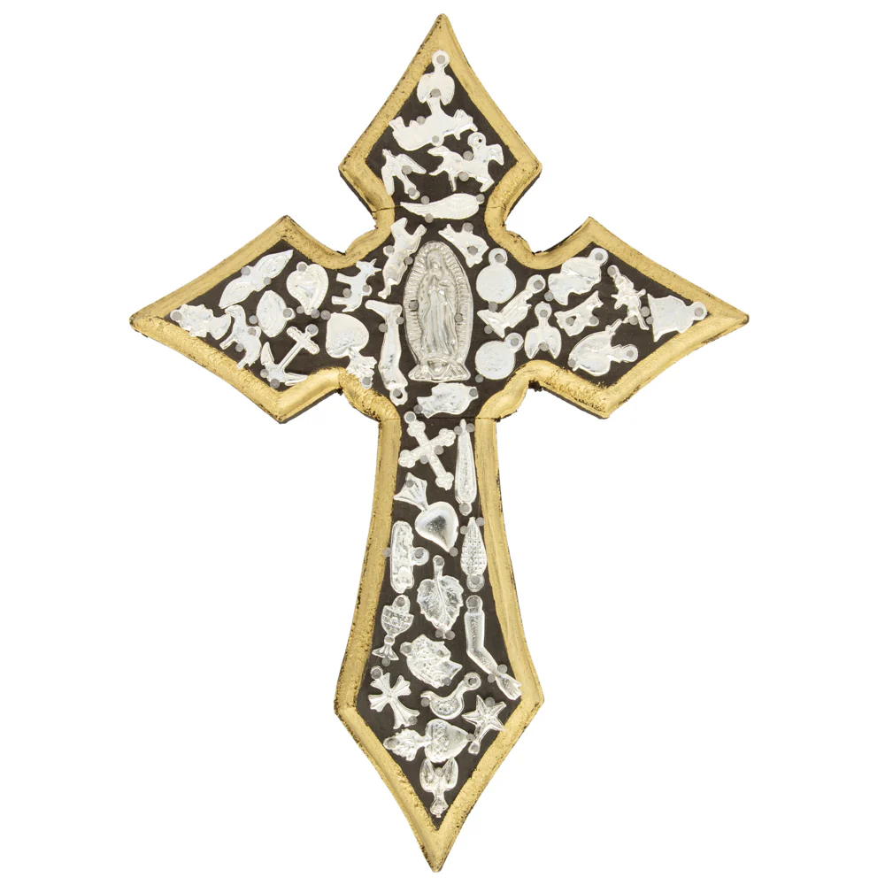 Wooden Wall Cross with Milagritos, Large - Image 20