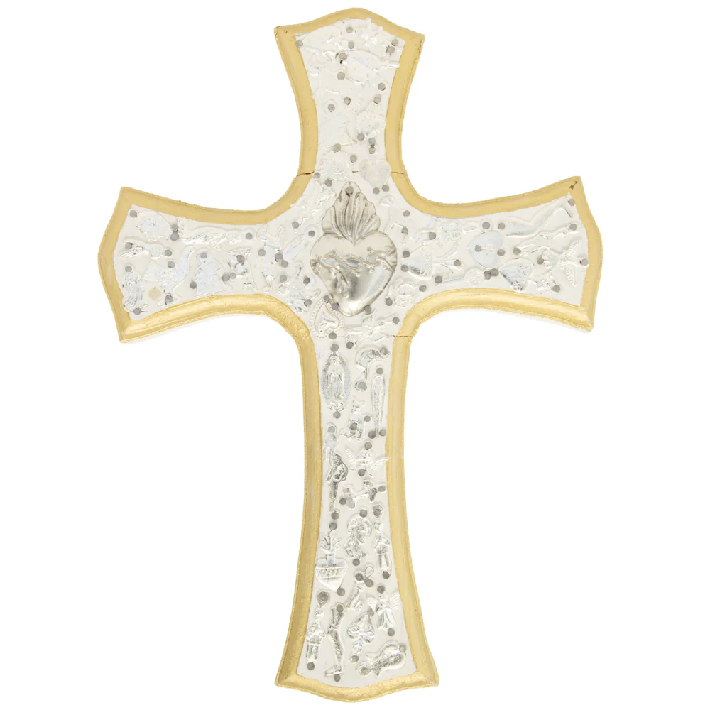 Wooden Wall Cross with Milagritos, Large - Image 23