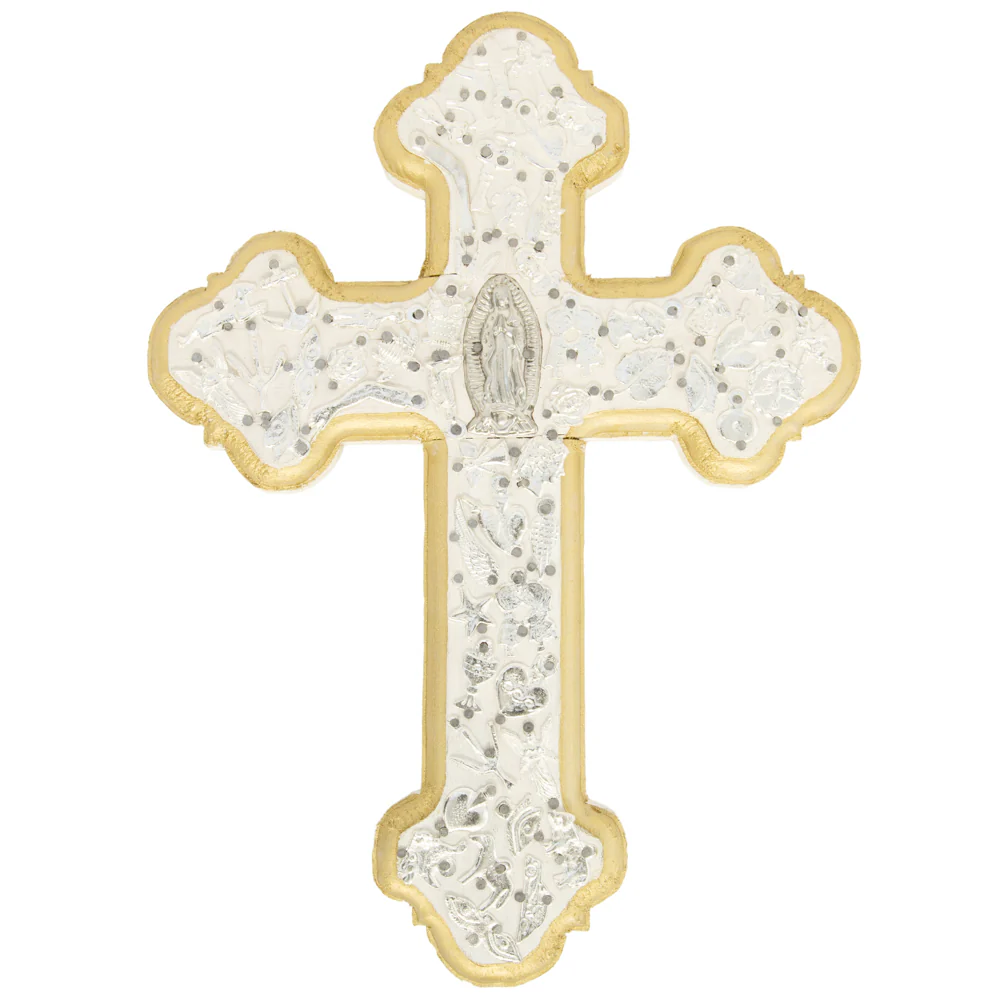 Wooden Wall Cross with Milagritos, Large - Image 25
