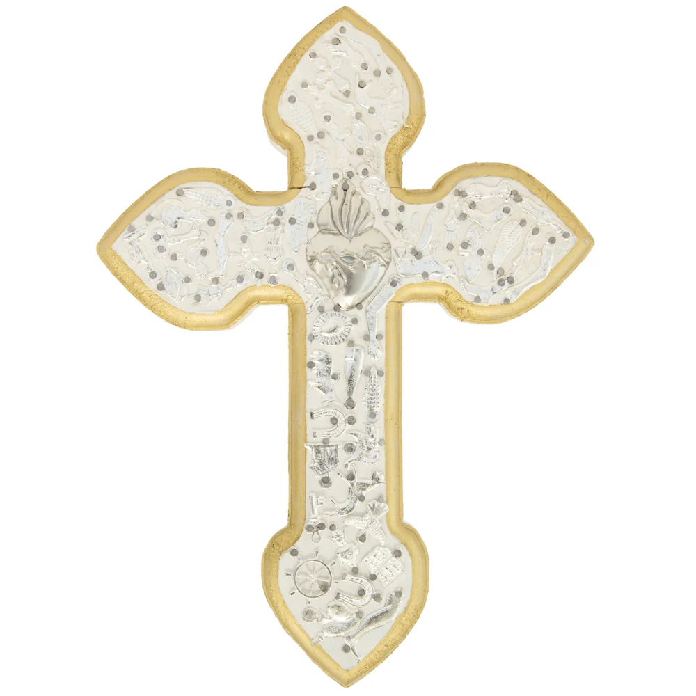 Wooden Wall Cross with Milagritos, Large - Image 28