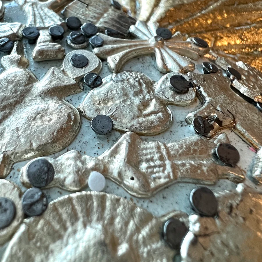 Wooden Wall Cross with Milagritos, Large - Image 6