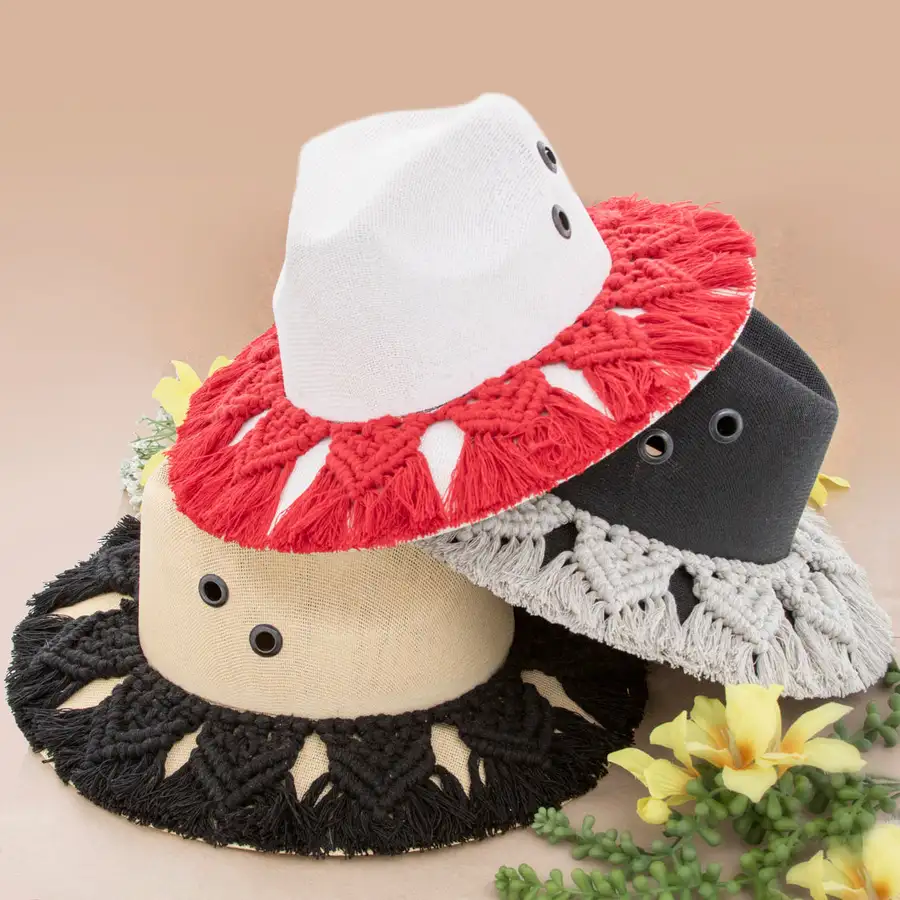 Macrame Detail Hat - Image 3