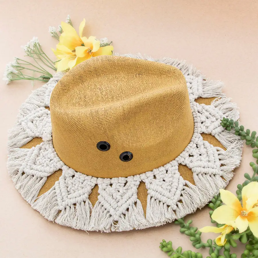 Macrame Detail Hat - Image 5