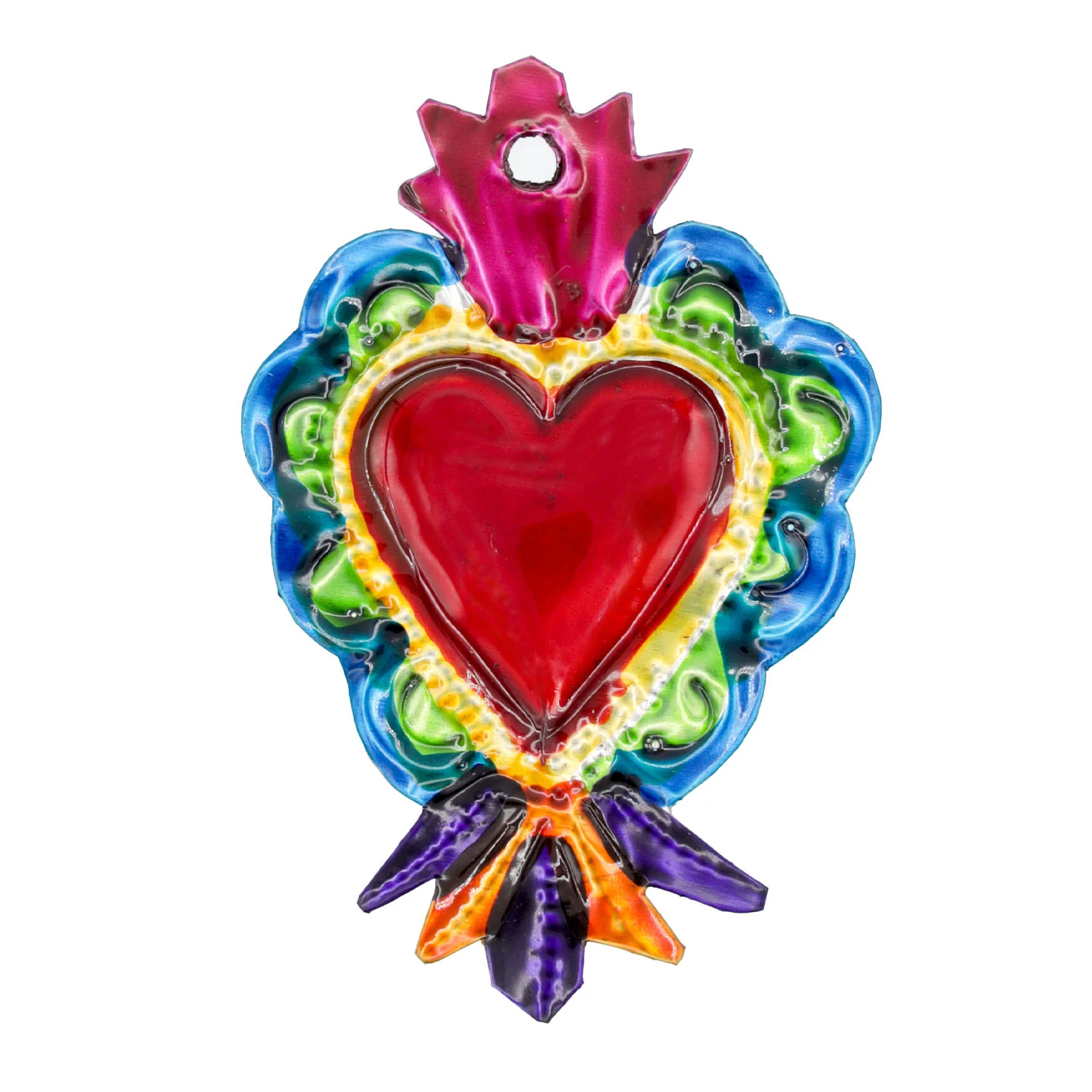 Mini Mexican Milagros Tin Hearts - Image 5