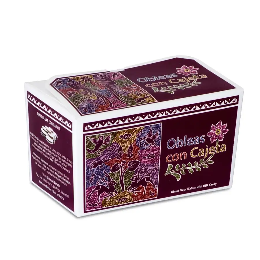 Mini Obleas con Cajeta, Mexican Candy in Artisanal Box - Image 3