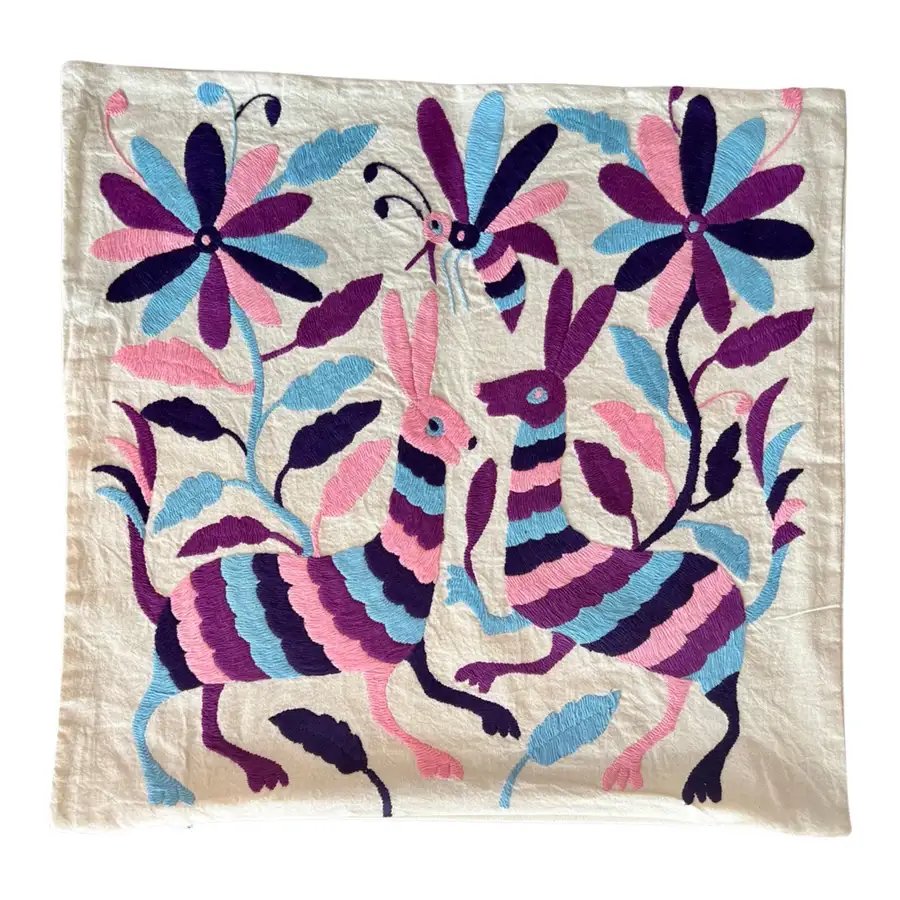 Otomí Hand-Embroidered Pillow Covers - Image 8