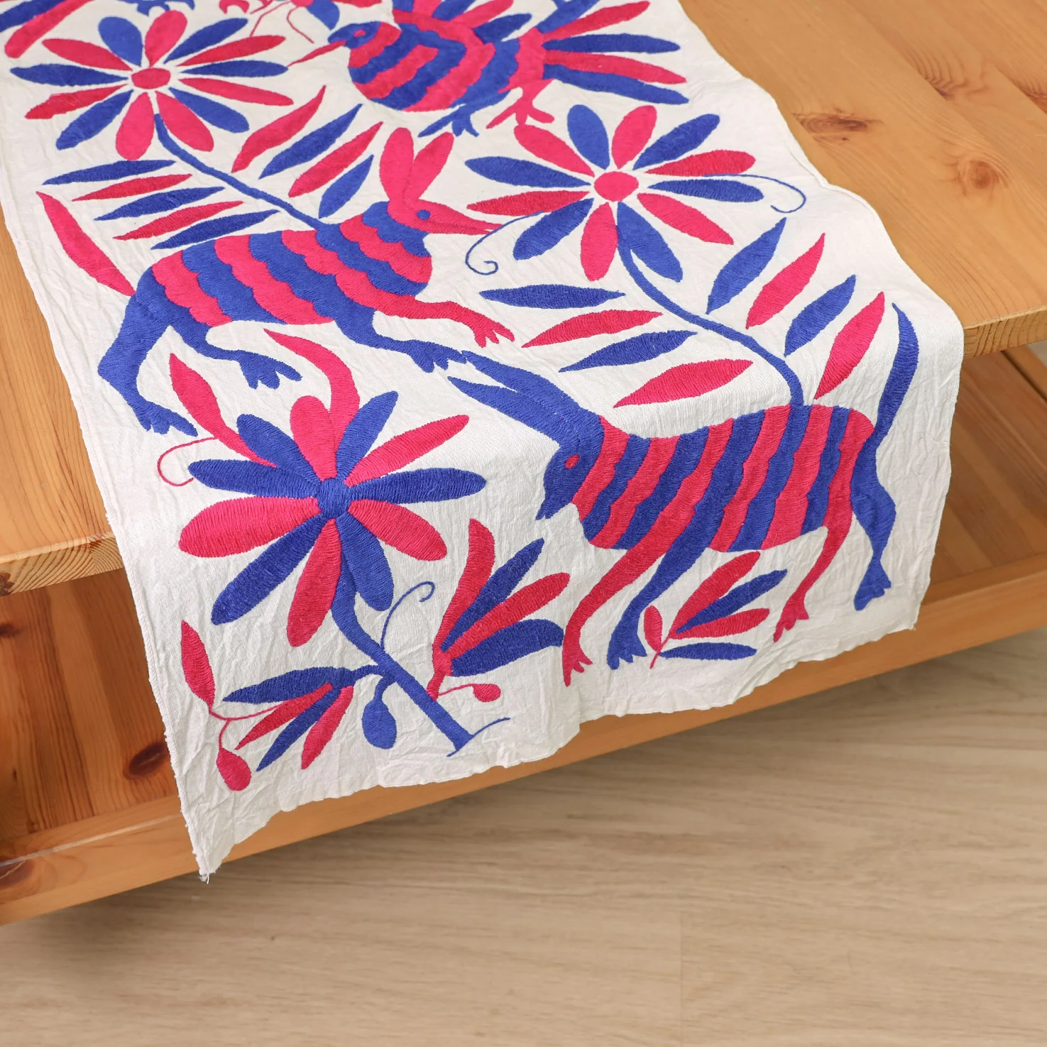 Otomí Hand-Embroidered Table Runner - Image 13