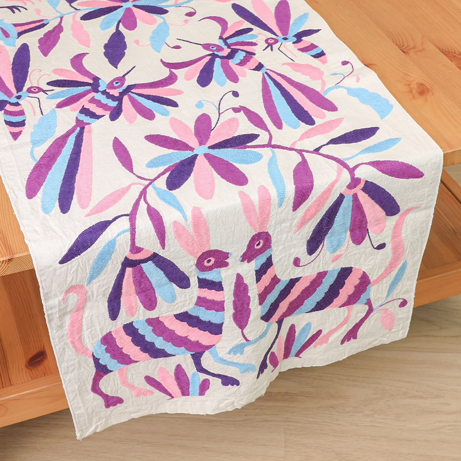 Otomí Hand-Embroidered Table Runner - Image 16