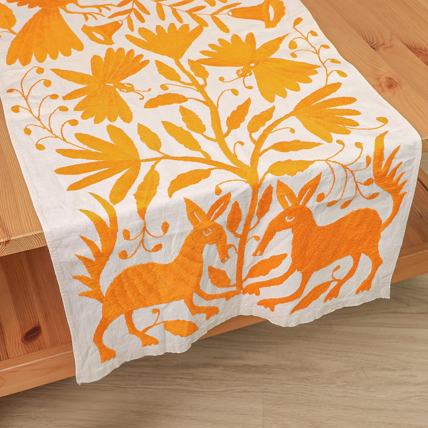 Otomí Hand-Embroidered Table Runner - Image 17