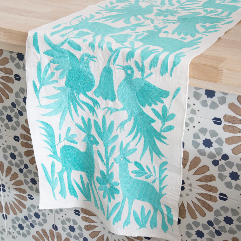 Otomí Hand-Embroidered Table Runner - Image 20