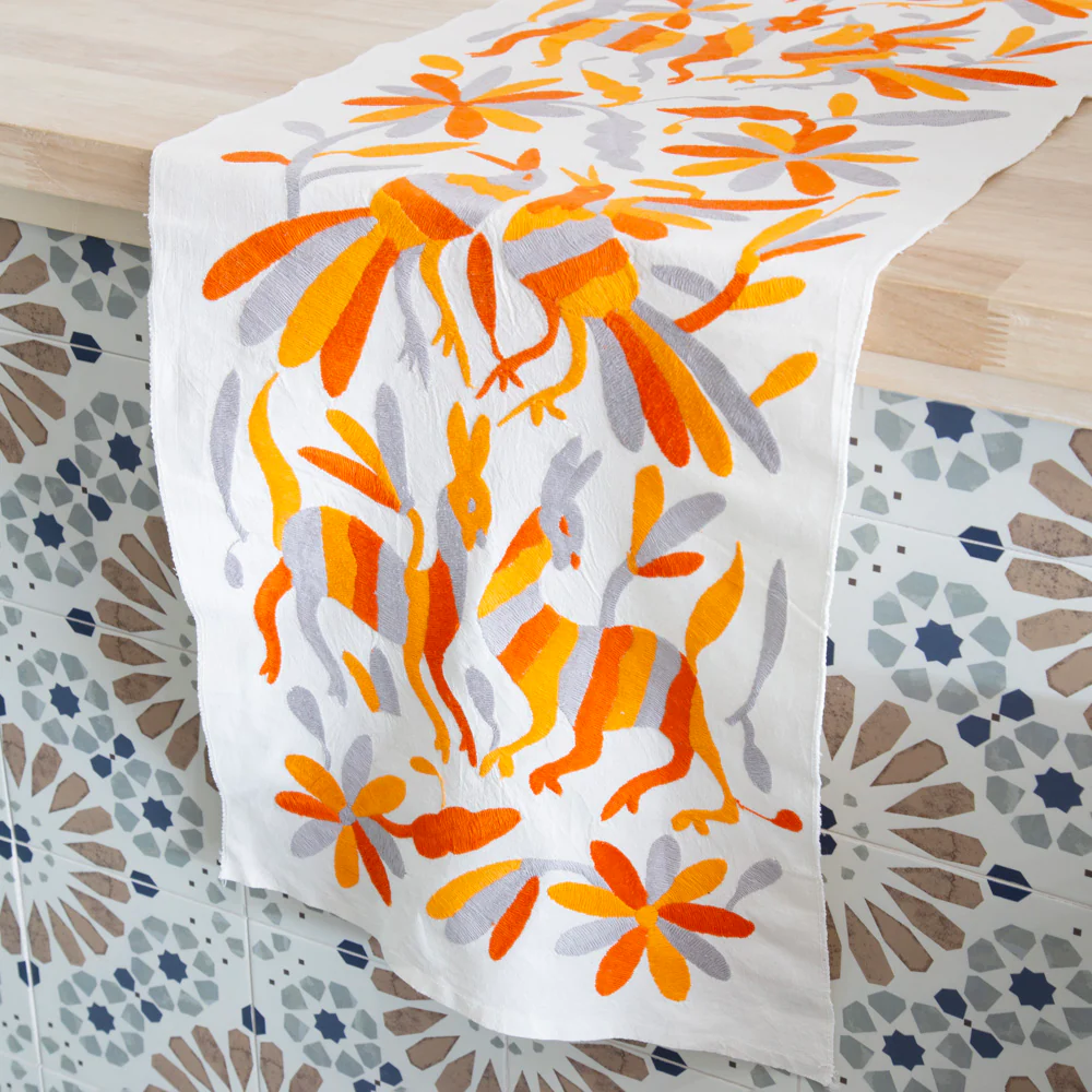 Otomí Hand-Embroidered Table Runner - Image 29