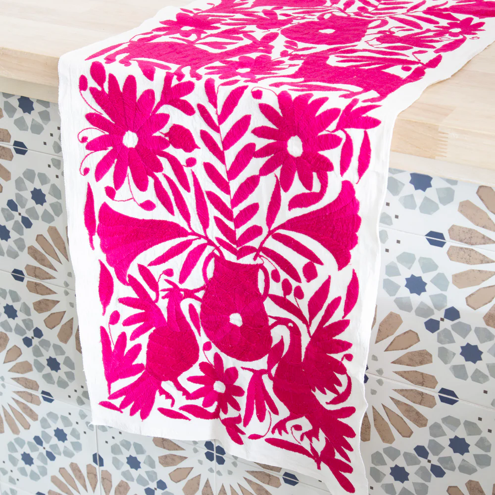 Otomí Hand-Embroidered Table Runner - Image 3