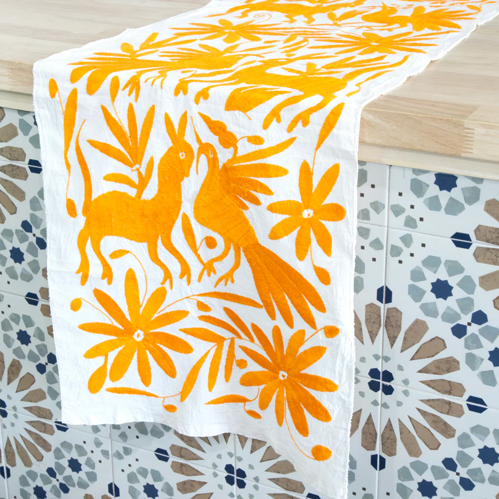 Otomí Hand-Embroidered Table Runner - Image 31