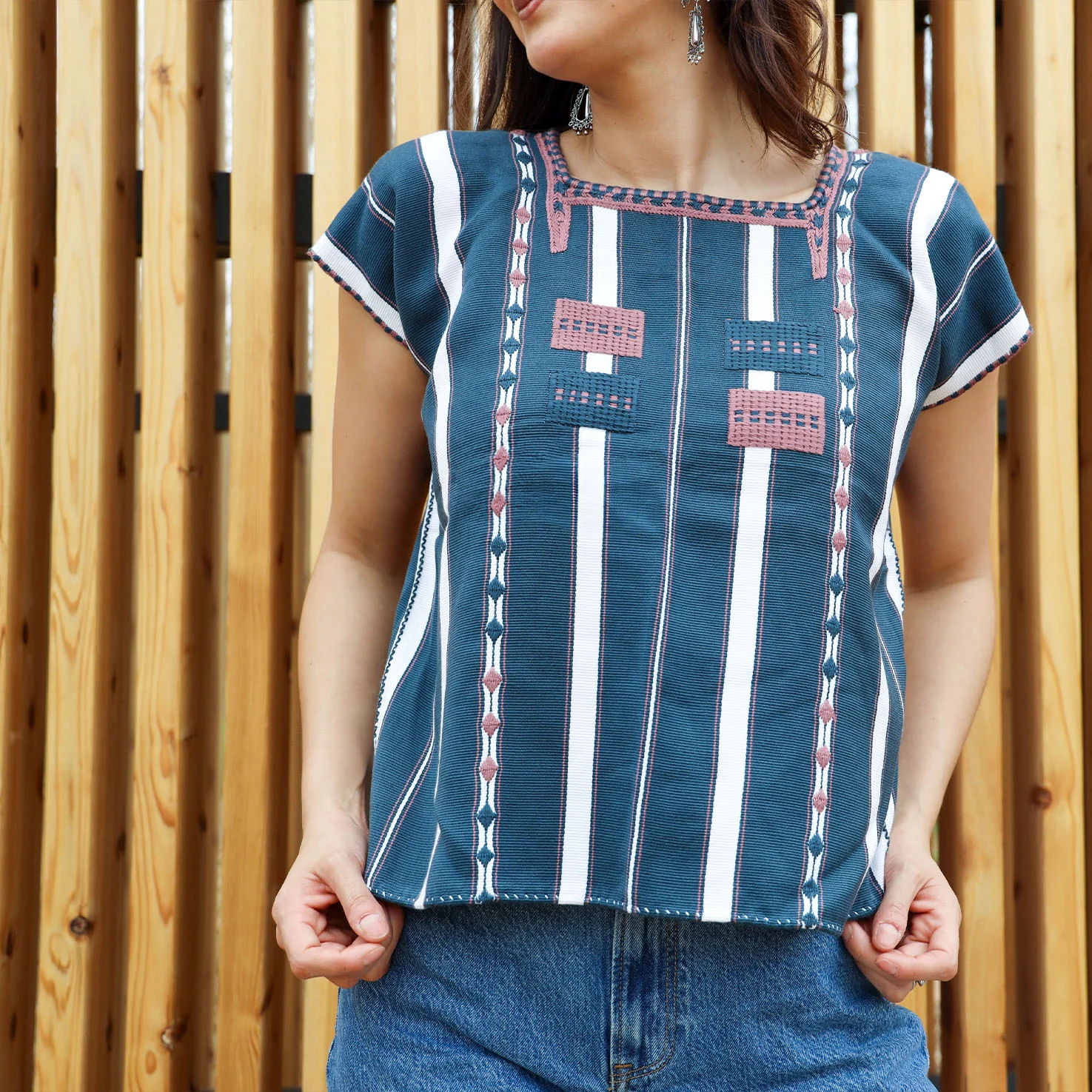 Oxchuc Not-So-Traditional Huipil Blouse - Image 7