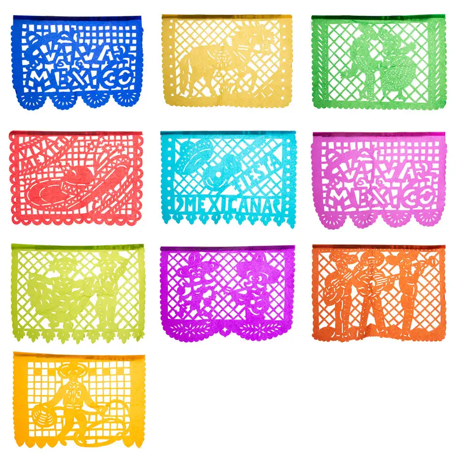 Papel Picado Traditional Banner (10 pieces) - Image 10