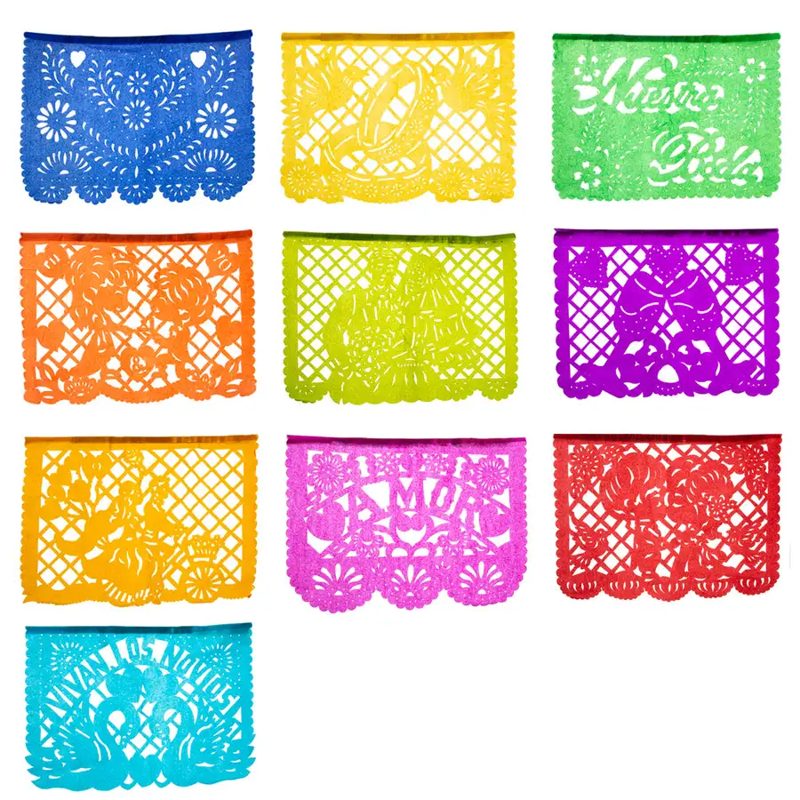 Papel Picado Traditional Banner (10 pieces) - Image 12